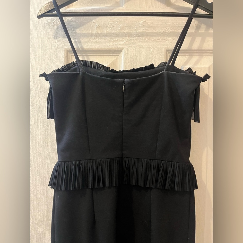 Stella McCartney Black Fitted Dress with Ruffle Bodice - Picture 4 of 7